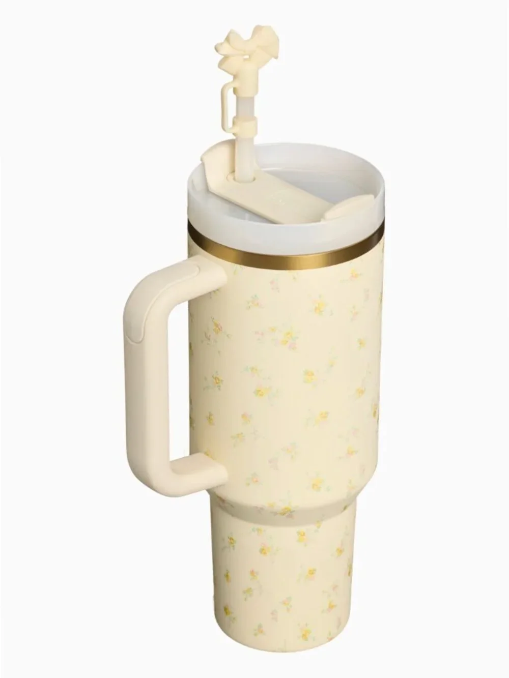 LoveShackFancy x Stanley 1913 NEW Quencher Flowstate Tumbler in Lemon Haze